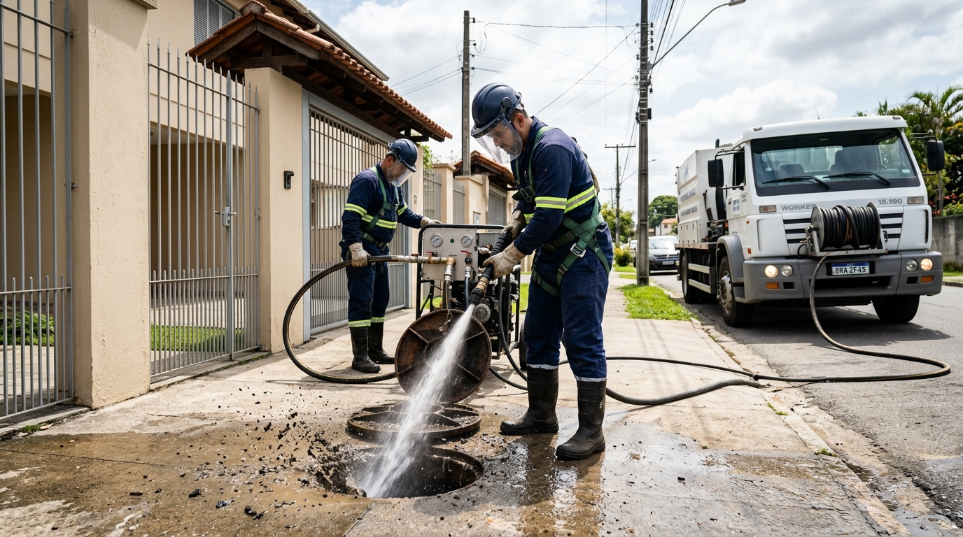 Limpeza de Tubulação com Hidrojato em Caxias do Sul‑RS